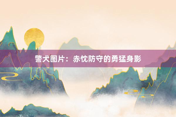 警犬图片：赤忱防守的勇猛身影